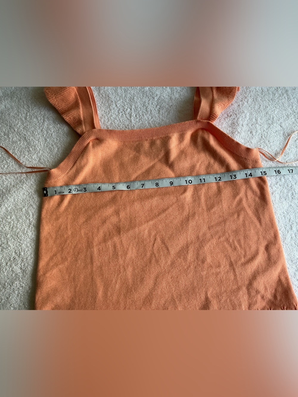 LOFT Peach Ruffle-Strap Knit Tank - Picture 6 of 10